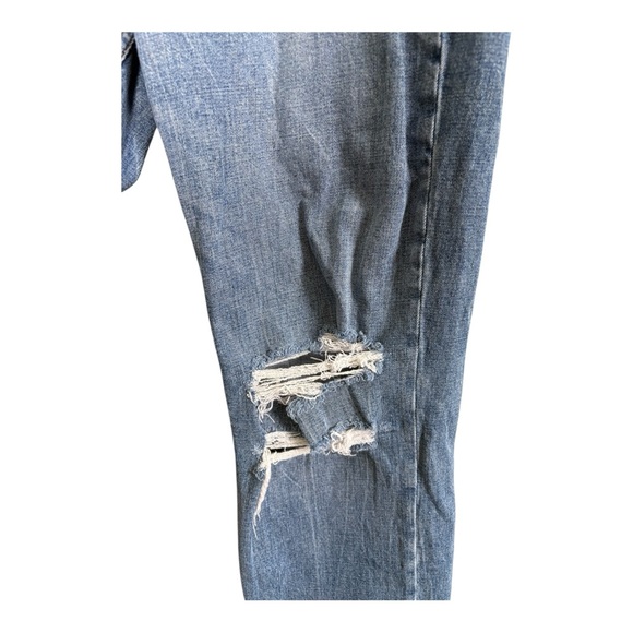 Abercrombie & Fitch Ankle Straight Jeans 28R 6 Ultra High Rise Distressed - Picture 2 of 6